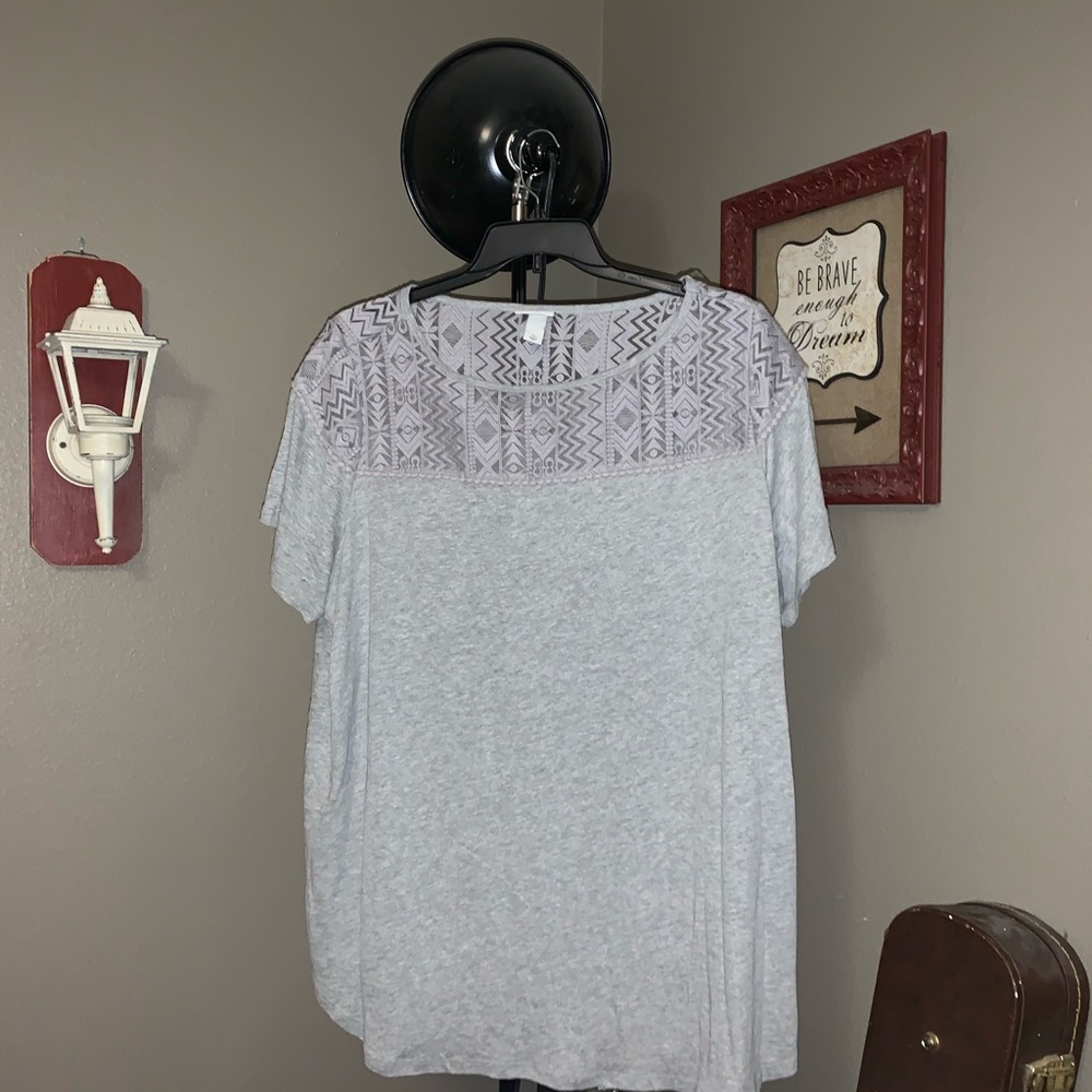 Ava & Viv Gray blouse • Size 2X